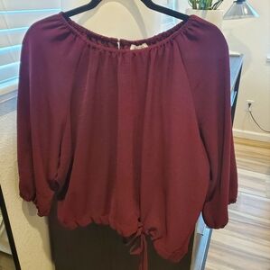 NINE WEST Women's Burgundy Top